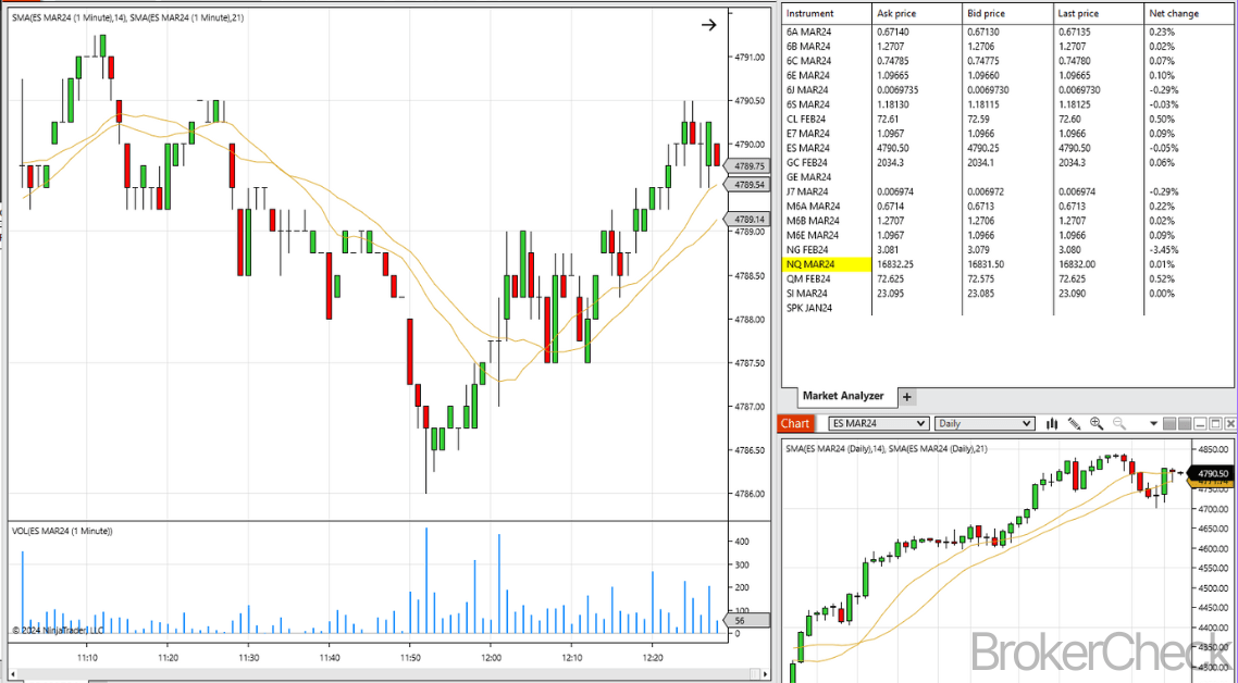 NinjaTrader Interface