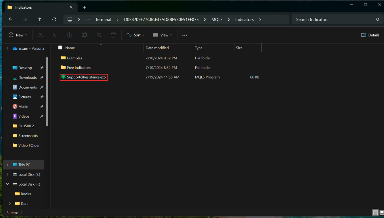 Paste ex5 file